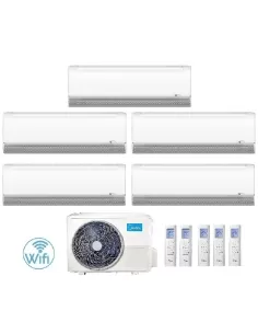 Multisplit a Parete CLIMATIZZATORE CONDIZIONATORE PENTA SPLIT INVERTER MIDEA BREEZELESS