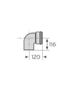 Accessori Caldaie CURVA VAILLANT PER SDOPPIATORE 303263