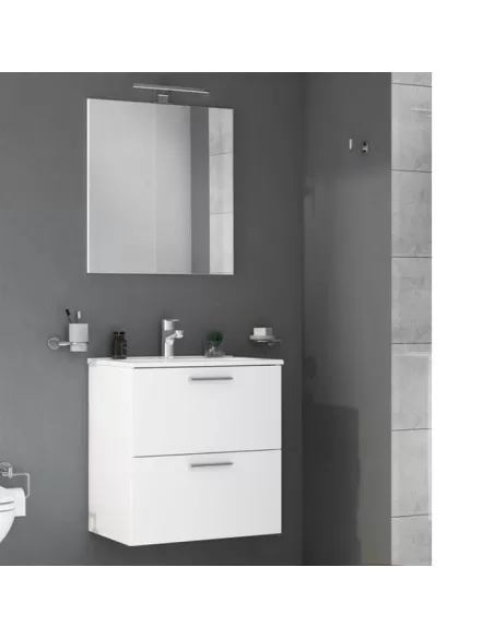 Angolo Mobile VITRA MOBILE BASIC SOTTOLAVABO SERIE MIA DA 60 CM BIANCO LUCIDO CON