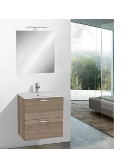 Angolo Mobile VITRA MOBILE BASIC SOTTOLAVABO SERIE MIA DA 80 CM CORDOBA CON SPECCHIO E