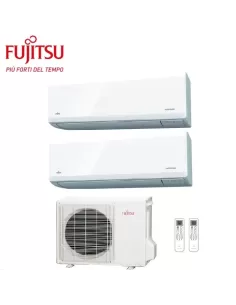 CLIMATIZZATORE CONDIZIONATORE FUJITSU DUAL SPLIT INVERTER SERIE KNCA 7000+7000 CON AOYG14KGTB2 – NEW R-32 WI-FI INTEGRATO KN 7+