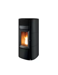 STUFA A PELLET MCZ CLUB HYDROMATIC 16 TOP E FIANCHI IN CERAMICA MAESTRO M1 – 16 KW MATT BLACK